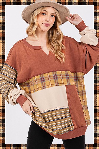 COLORBLOCK PATCHWORK TOP