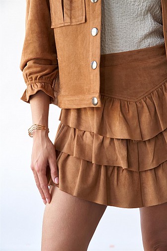 SUEDE MINI SKIRT