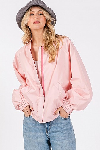 BALLOON-SLEEVE BOMBER JACKET