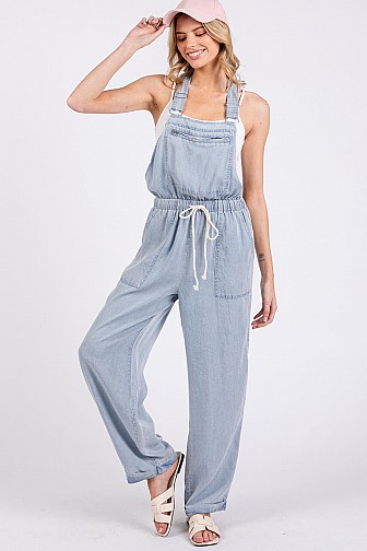 CASUAL BAGGY TENCEL JUMPSUIT LOUNGE